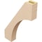 Ekena Millwork 3-inch W x 16-inch D x 22-inch H Westlake Rough Cedar Woodgrain TimberThane Knee Brace, Primed BRCUR03X16X22WTLRCPR - alternate 3
